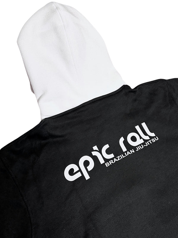 Black and White Epic Roll Hoodie