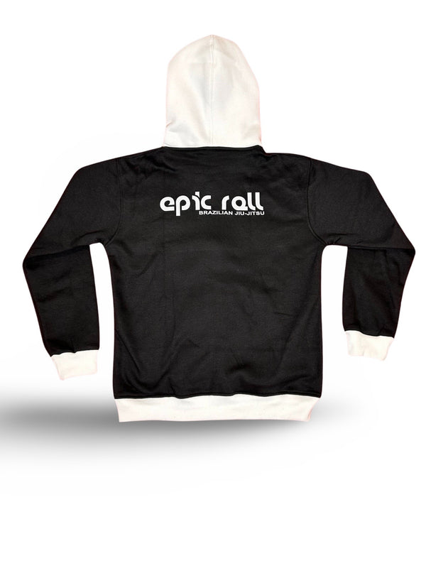Black and White Epic Roll Hoodie