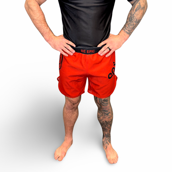Epic Grappling Shorts 2.0 (Elastic Waistband) Blood Red