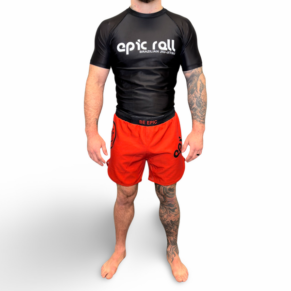 Epic Grappling Shorts 2.0 (Elastic Waistband) Blood Red