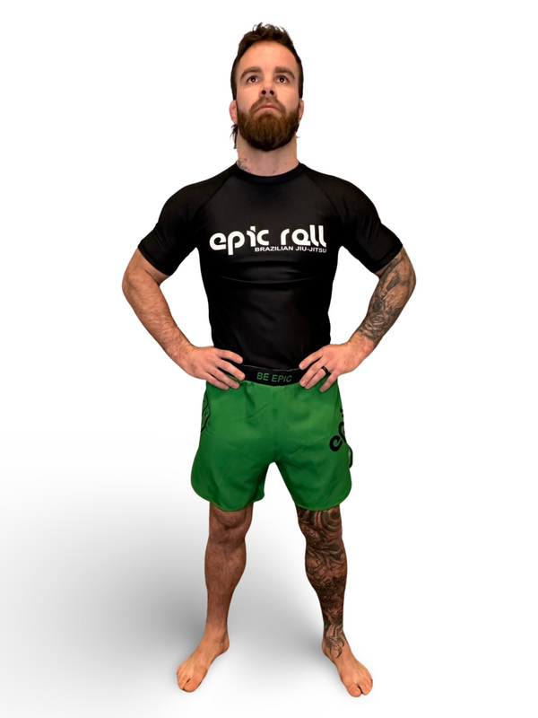 Epic Grappling Shorts 2.0 (Elastic Waistband) Sage