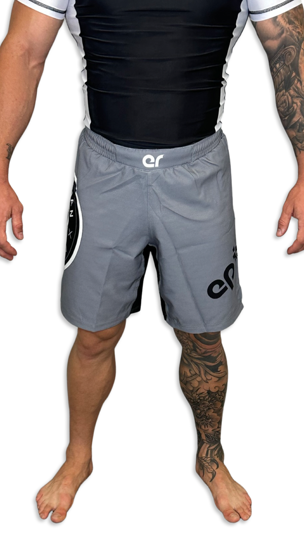 Epic Grappling Shorts (Elastic Waistband) Grey Skies