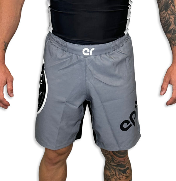 Epic Grappling Shorts (Elastic Waistband) Grey Skies