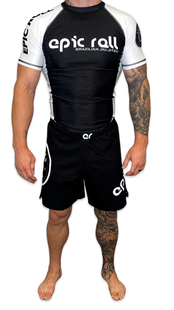 Epic Grappling Shorts (Elastic Waistband) Matte Black