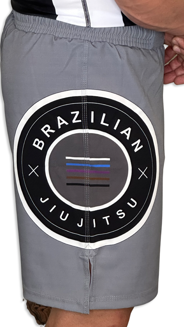 Epic Grappling Shorts (Elastic Waistband) Grey Skies