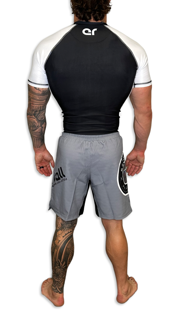 Epic Grappling Shorts (Elastic Waistband) Grey Skies