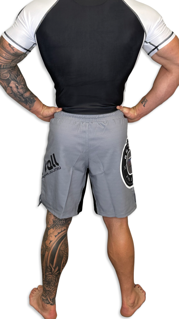 Epic Grappling Shorts (Elastic Waistband) Grey Skies