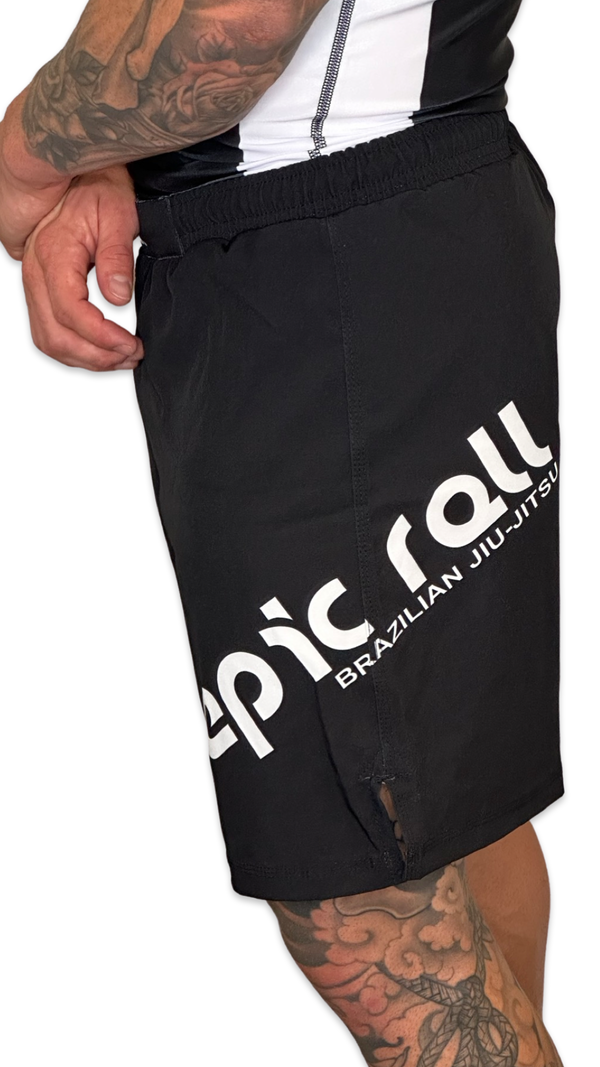 Epic Grappling Shorts (Elastic Waistband) Matte Black