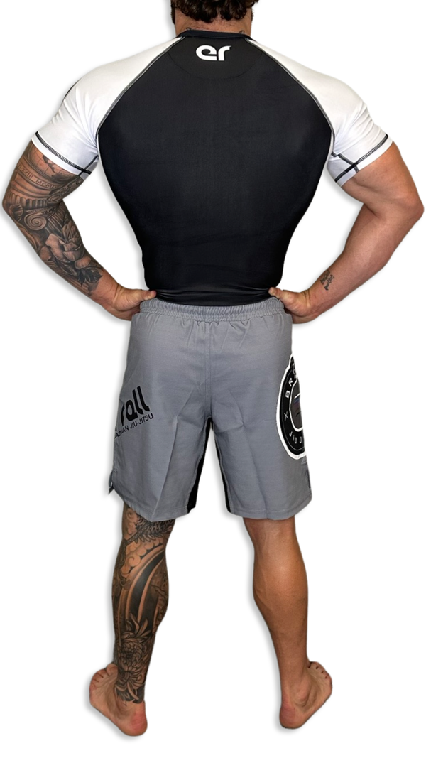 Epic Grappling Shorts (Elastic Waistband) Grey Skies