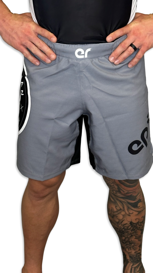 Epic Grappling Shorts (Elastic Waistband) Grey Skies