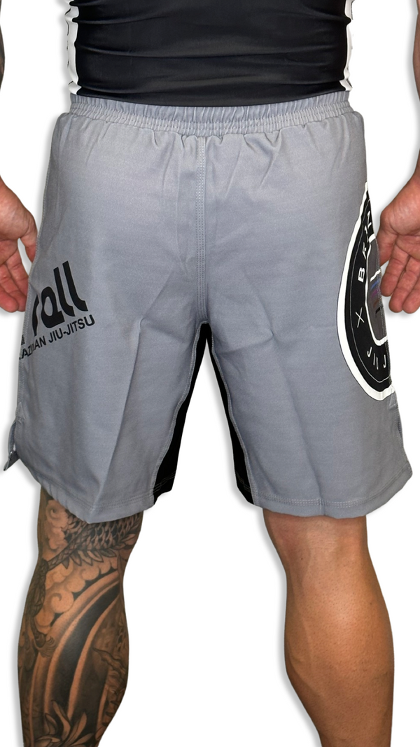 Epic Grappling Shorts (Elastic Waistband) Grey Skies