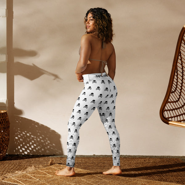 Women's Leggings (B&W Pirate)