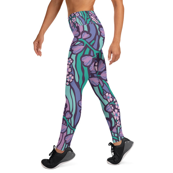 Women's Leggings (Wonderland Flowers)