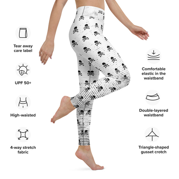 Women's Leggings (B&W Pirate)
