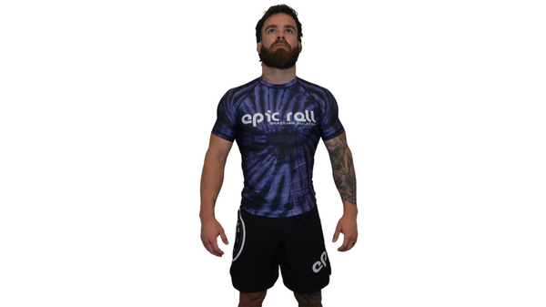 Tie Dye Rash Guard (Purple Haze) Short Sleeve