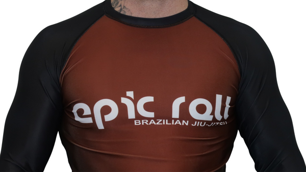 Faded Ranked Rash Guards (Brown Belt)