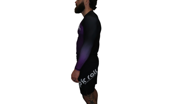 Faded Ranked Rash Guards (Purple Belt)