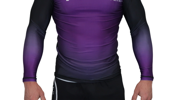 Faded Ranked Rash Guards (Purple Belt)