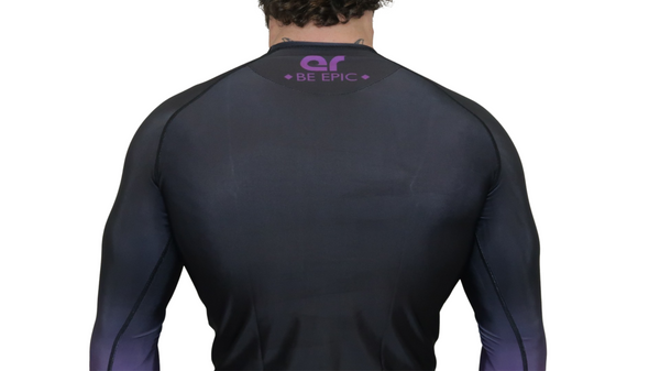 Faded Ranked Rash Guards (Purple Belt)