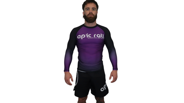 Faded Ranked Rash Guards (Purple Belt)
