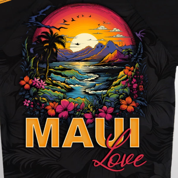 Tom DeBlass Maui Love (Red) rash guard