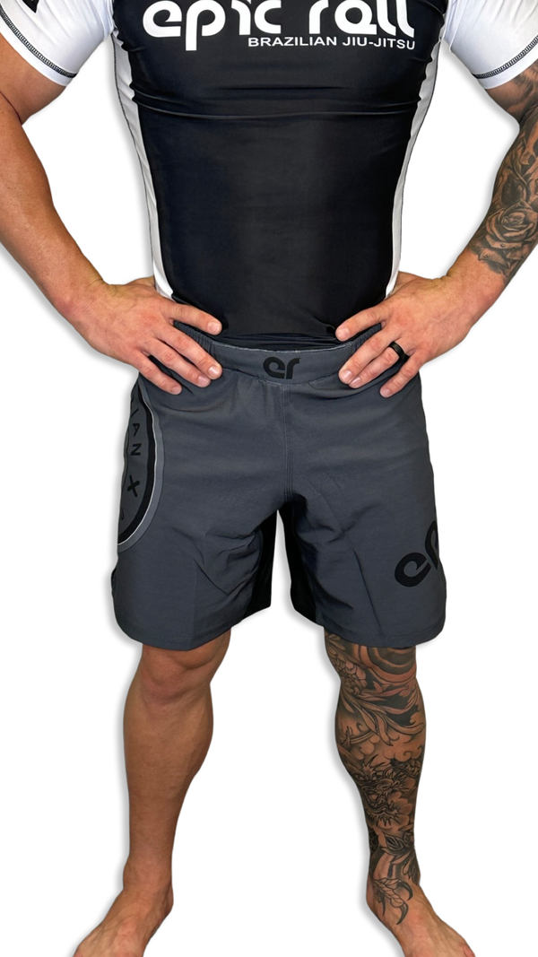 Epic Grappling Shorts (Elastic Waistband) Ocean Storm