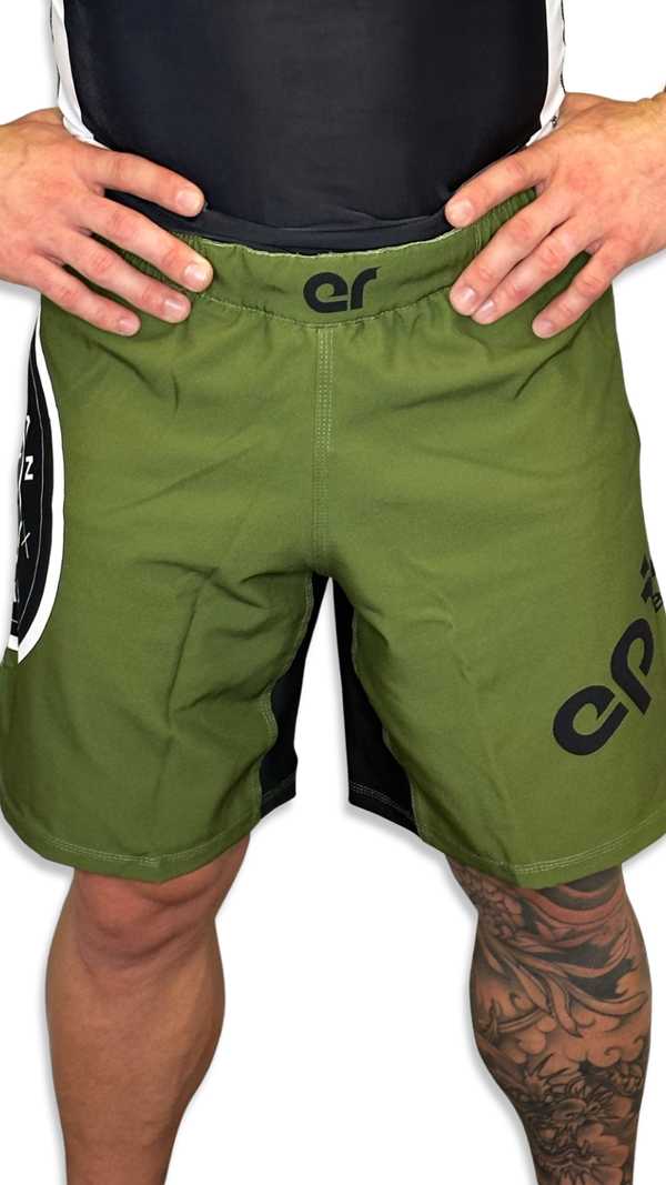 Epic Grappling Shorts (Elastic Waistband) Military Green