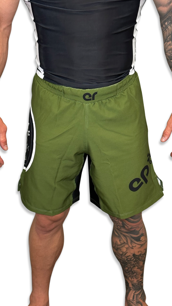 Epic Grappling Shorts (Elastic Waistband) Military Green