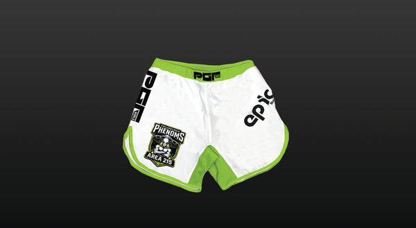 Philadelphia Phenoms Grappling Shorts- White and green