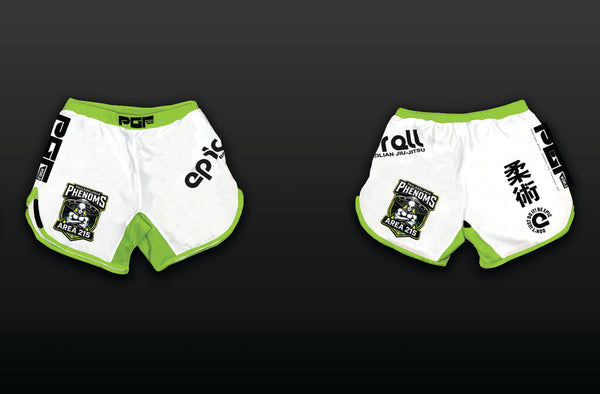 Philadelphia Phenoms Grappling Shorts- White and green