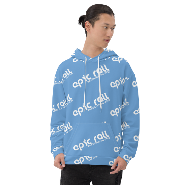 Blue champion hoodie all over print sales